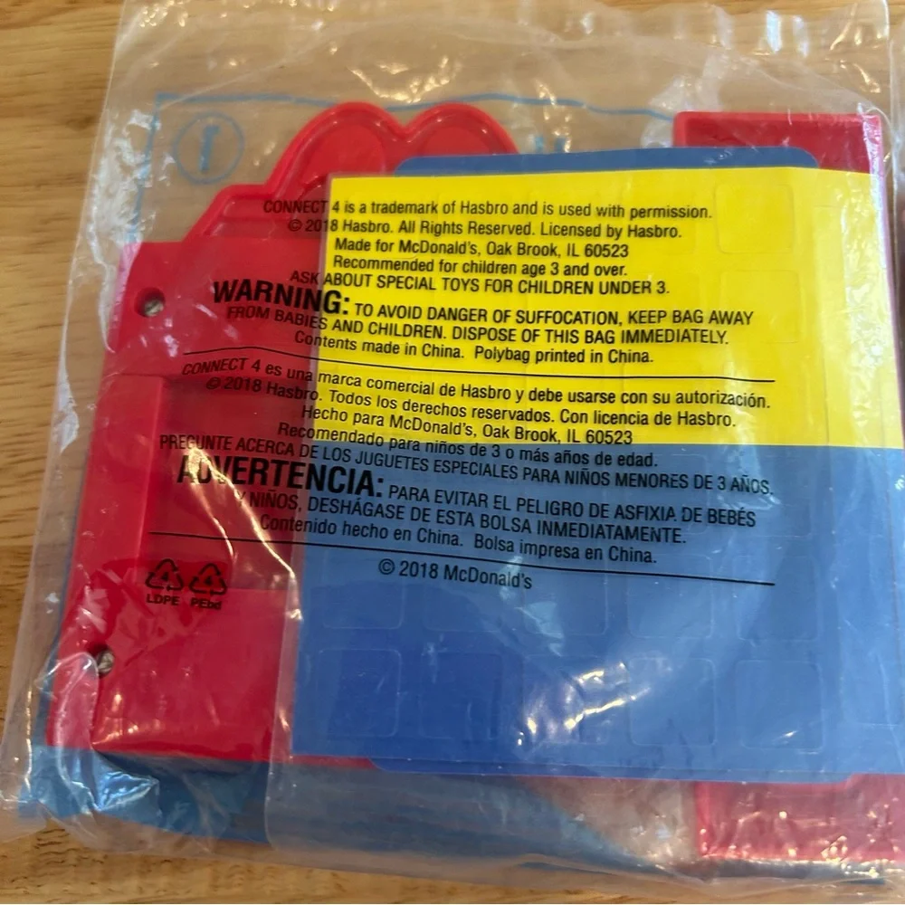 McDonalds Happy Meal Toy Hasbro Gaming #1 And #4 Two CONNECT 4 NEW Unopened 2018